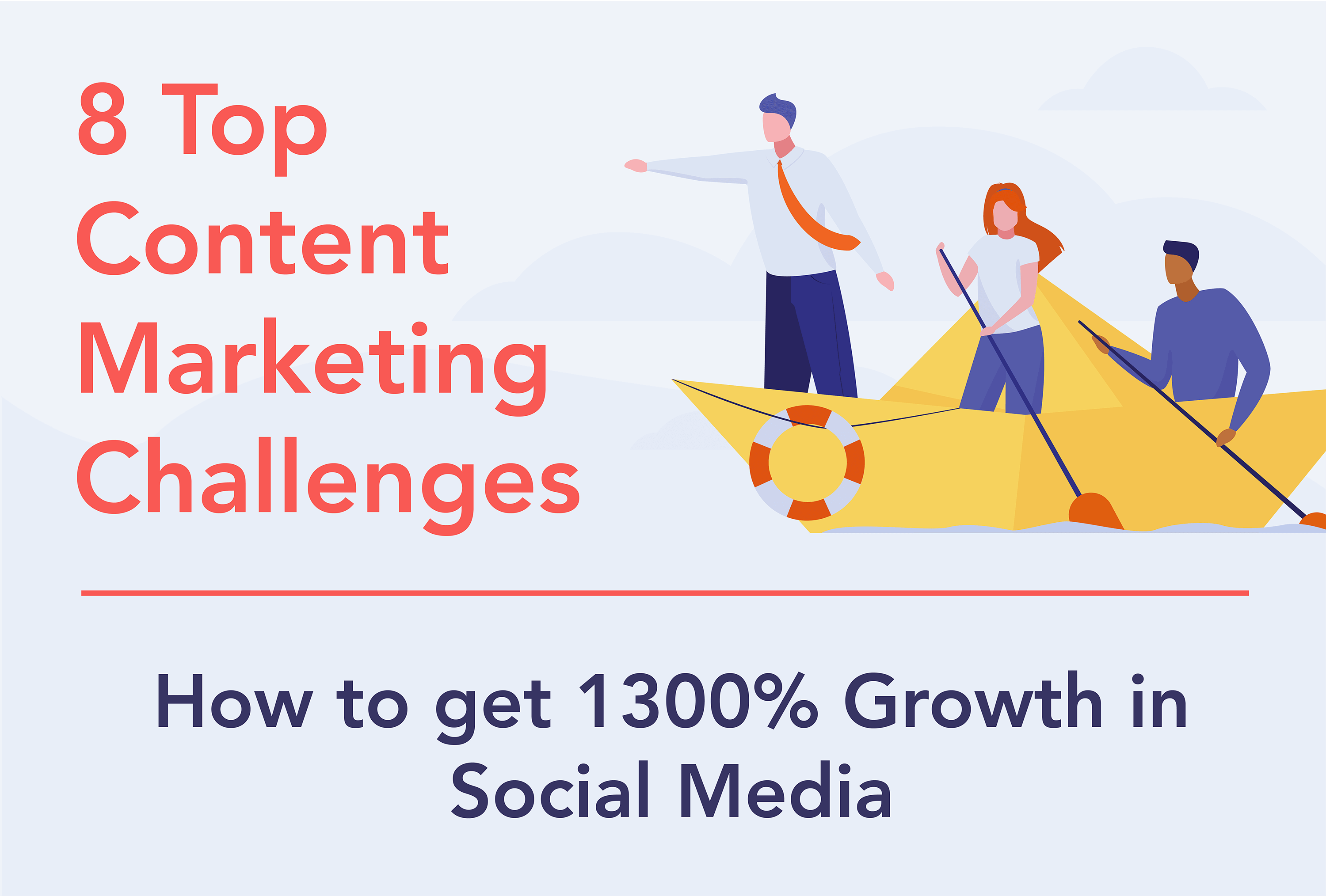 8 Top Content Marketing Challenges (How to get 1300% growth in Social Media)